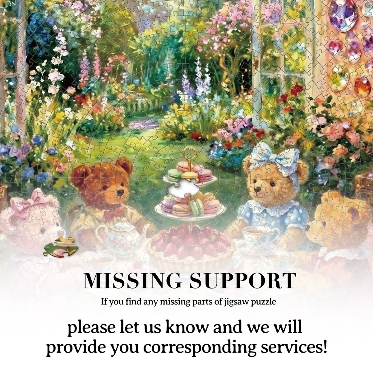 kaayee-cardboard-puzzle-teddy-tea-time-1000-teile image 7
