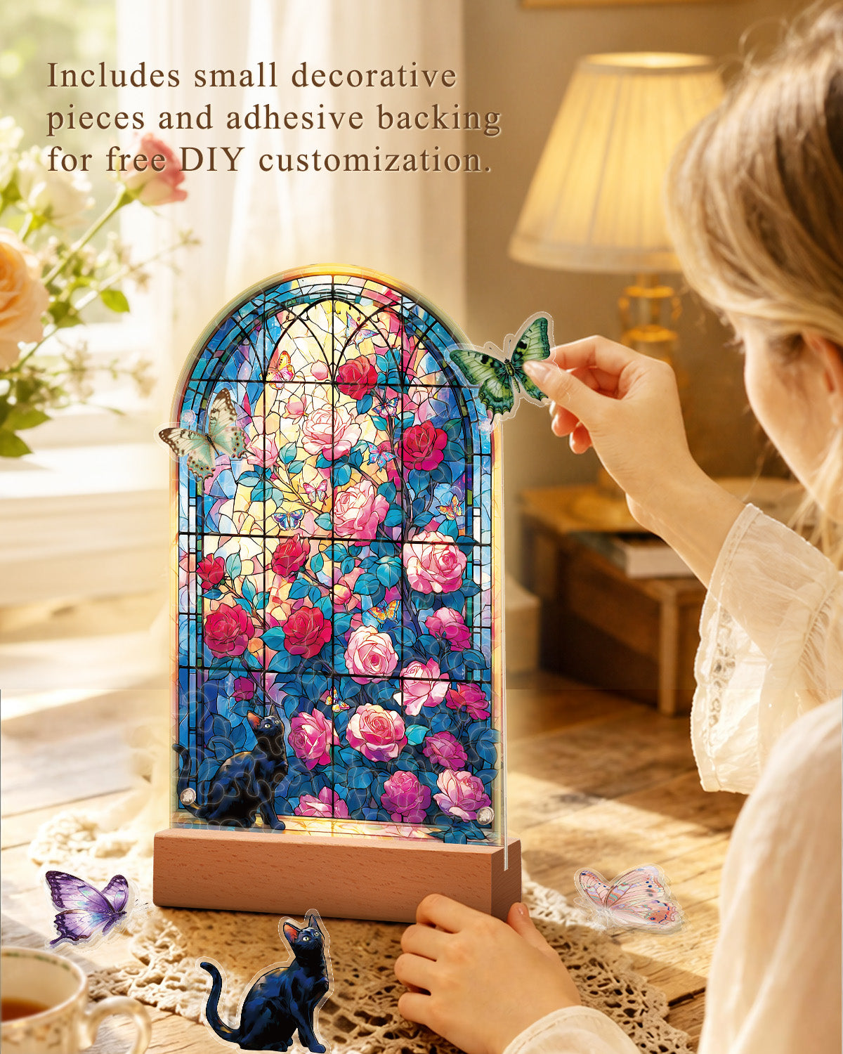 kaayee-night-light-butterfly-garden-acryl-puzzle-lampe image 6