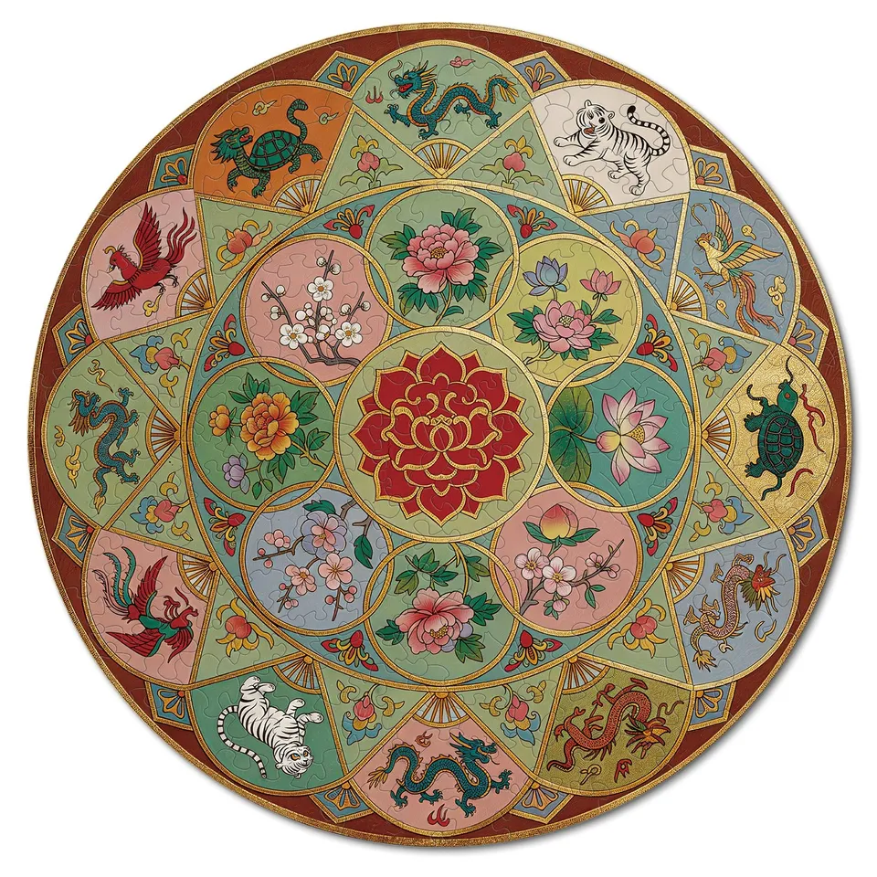 kaayee-floral-mandala-holzpuzzle-medium-entspannung-holz image 1