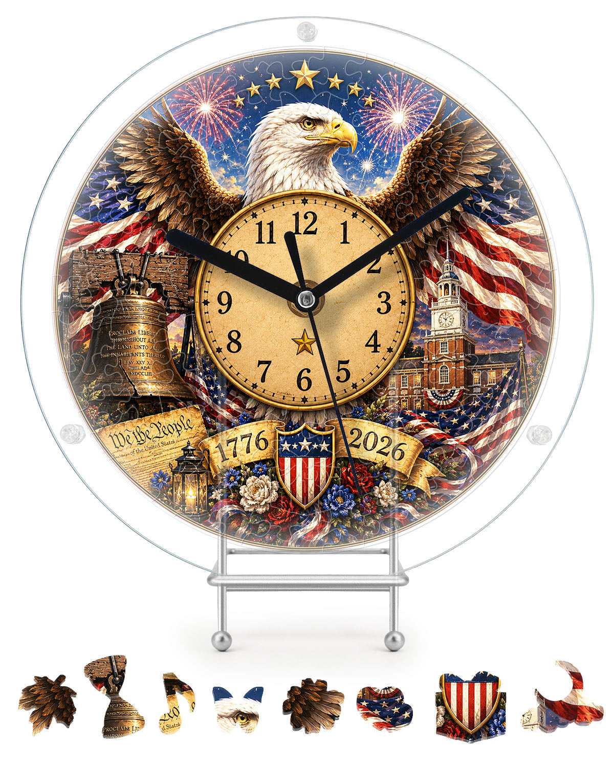 kaayee-ode-to-the-free-eagle-puzzle-uhr-regular-acryl image 1