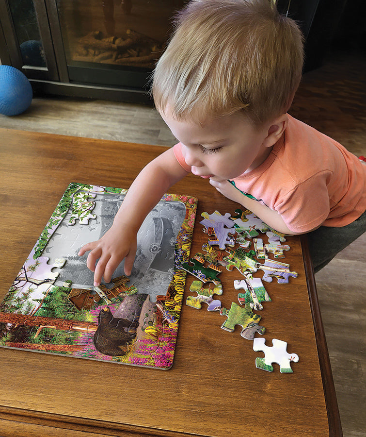 cobble-hill-tray-puzzles-bear-lake-puzzle-35-teile-waldtiere image 2