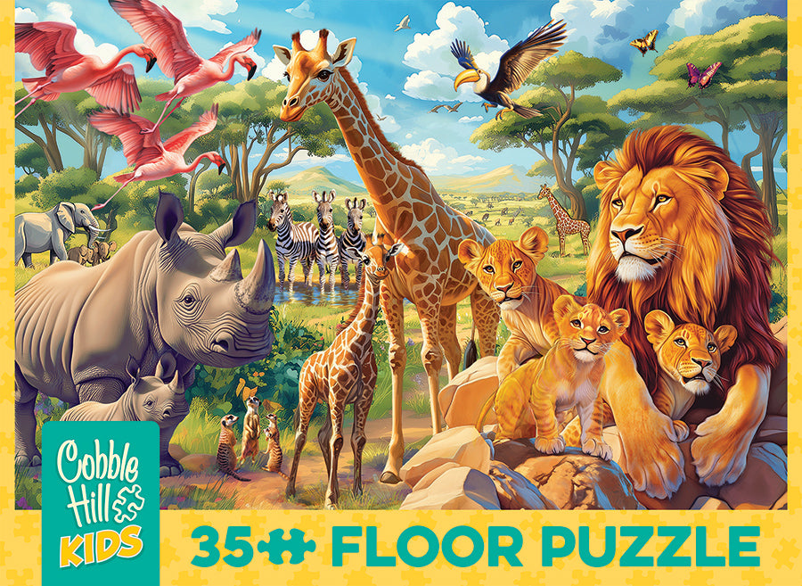 cobble-hill-floor-puzzles-african-plains-bodenpuzzle-35-teile-tiere image 3