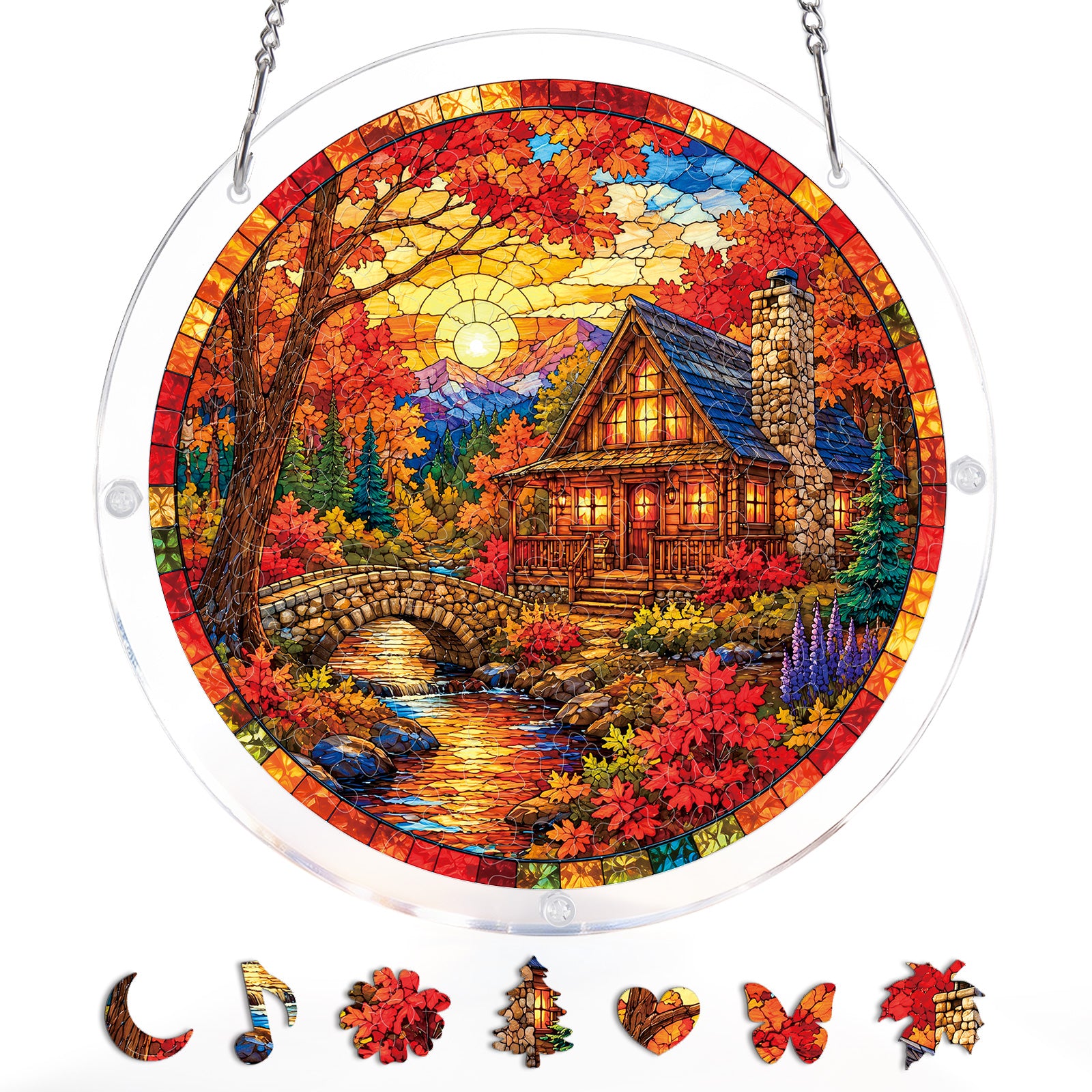 kaayee-autumn-cabin-suncatcher-fensterbild-medium image 3