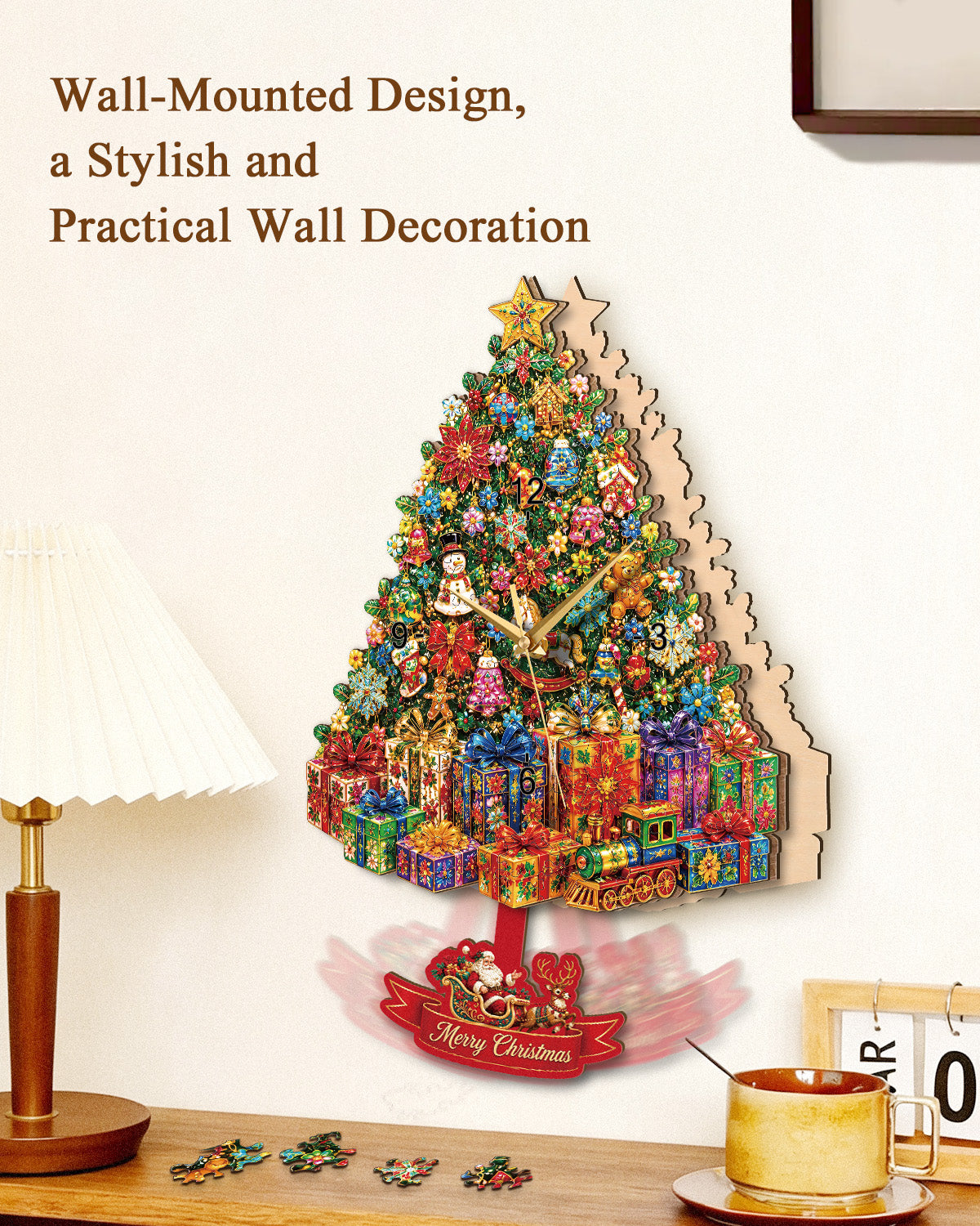 kaayee-clock-kit-christmas-pendel-holz-uhr-mit-pendel image 4