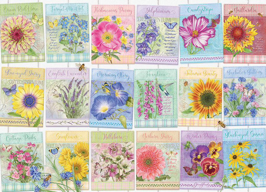 cobble-hill-seed-packets-puzzle-500-teile-blumen-collage image 2