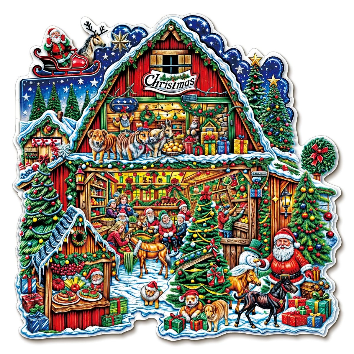 kaayee-wooden-puzzle-christmas-grocery-store-holzpuzzle-medium image 1