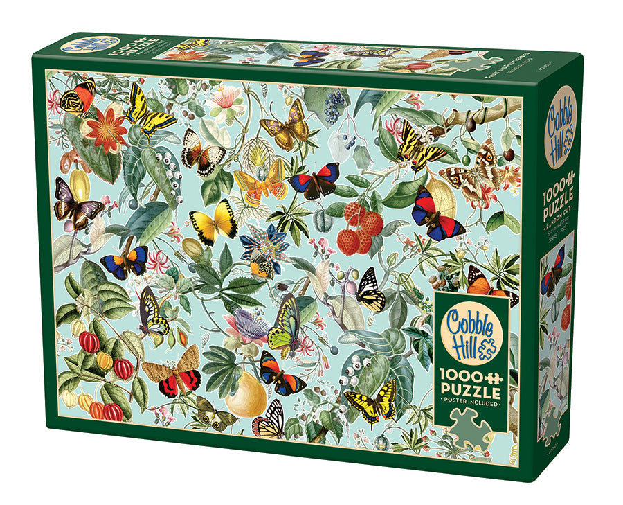 cobble-hill-1000-fruit-and-flutterbies-puzzle-1000-teile-blumen image 1