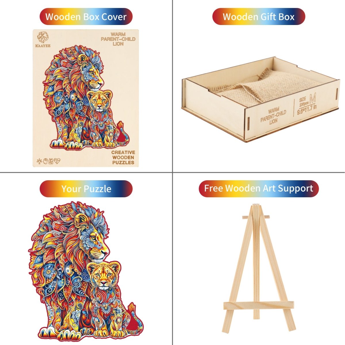 kaayee-wooden-puzzle-lion-holzpuzzle-small-pocket-escape image 3