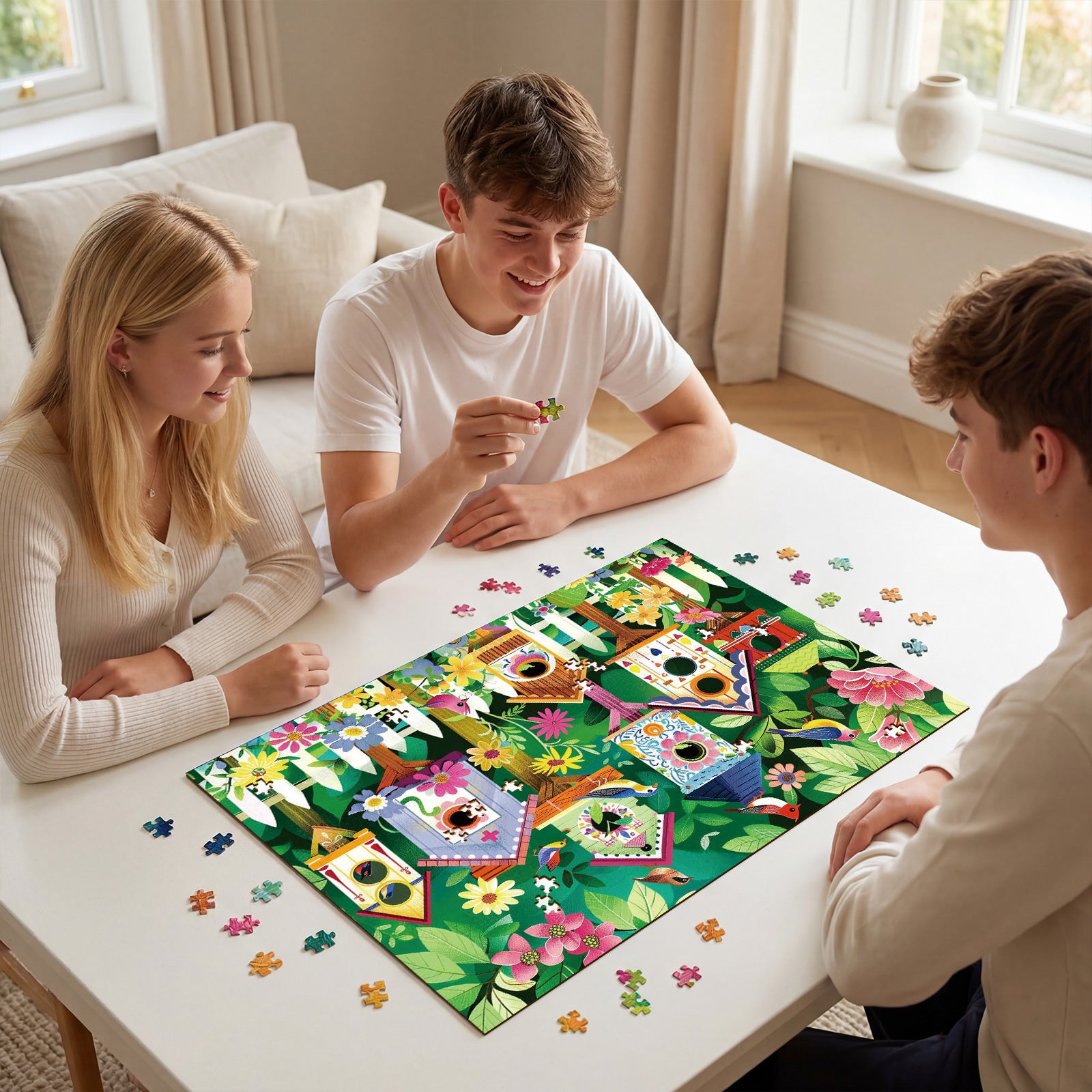 kaayee-garden-birdhouses-puzzle-1000-teile-eco-white-board image 4