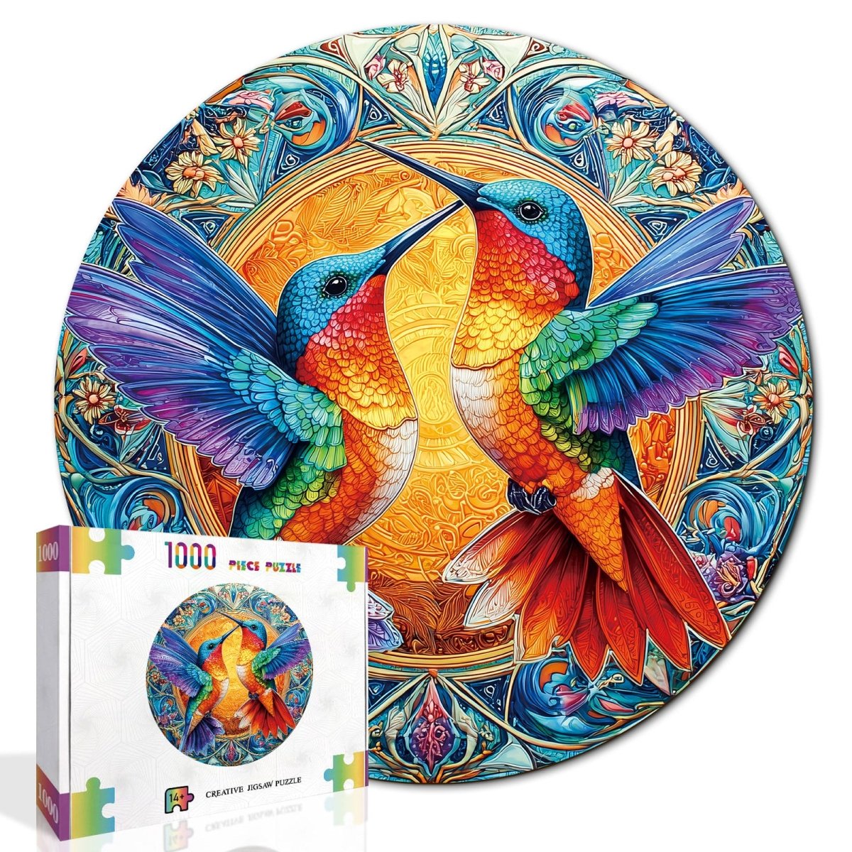 kaayee-cardboard-hummingbirds-radiance-puzzle-1000-teile-kolibri image 2