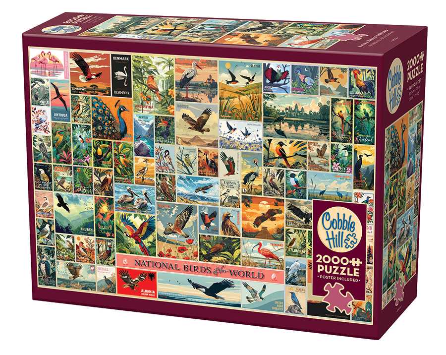 cobble-hill-2000-teile-national-birds-of-the-world-puzzle image 1