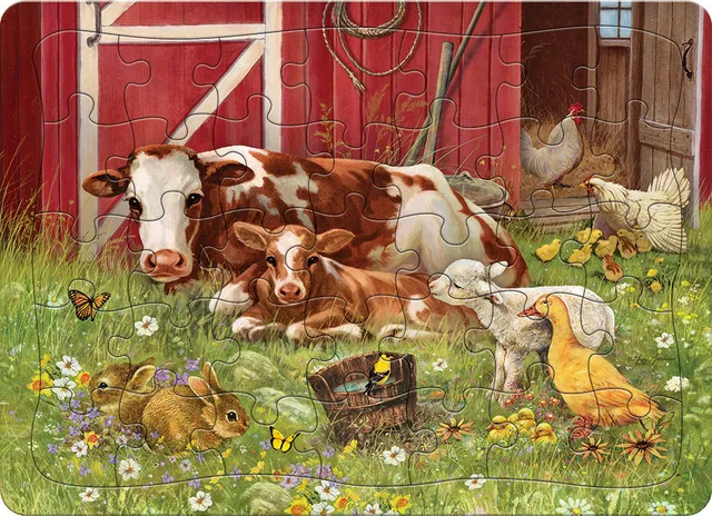 cobble-hill-tray-puzzles-barnyard-family-puzzle-35-teile-tiere image 1