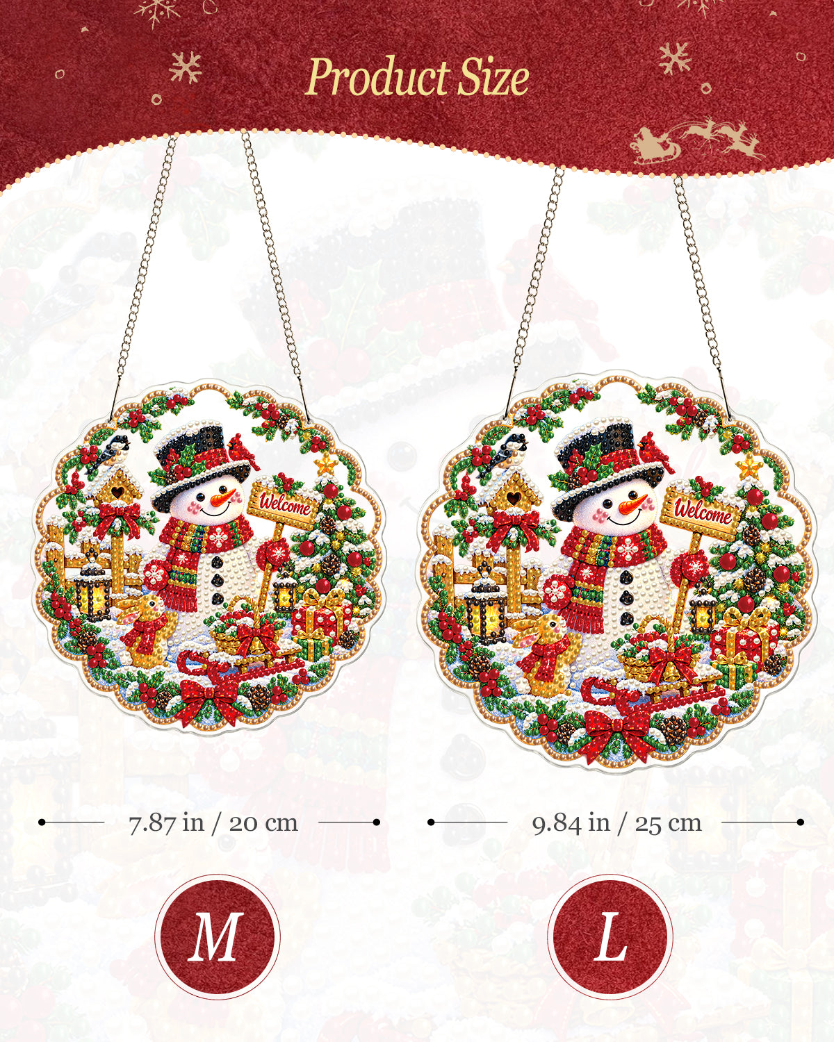 kaayee-suncatcher-puzzle-schneemann-dorf-bastelset-20-cm image 4