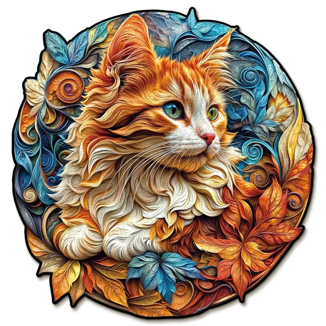 kaayee-wooden-curious-kitten-holzpuzzle-small-katze-herbst image 1