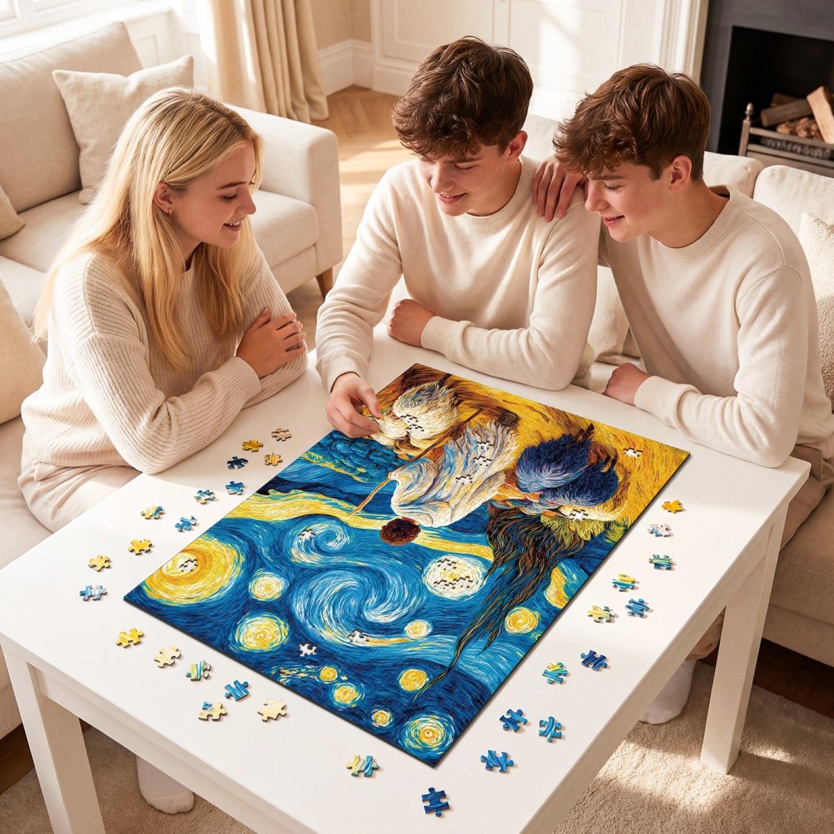 kaayee-jesus-christ-1000-teile-puzzle-eco-white-board-sternennacht image 4