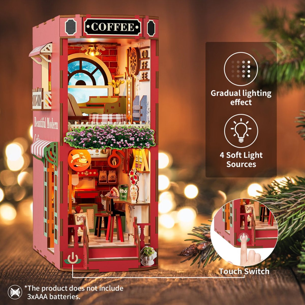 kaayee-coffee-shop-book-nook-kit-miniatur-kaffeehaus image 3