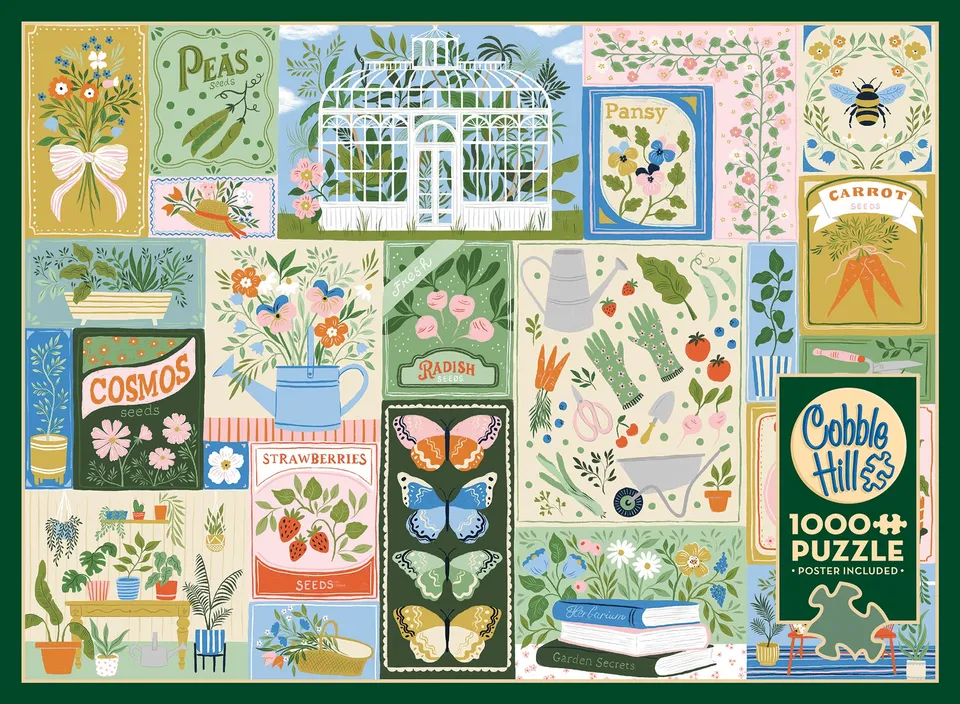 cobble-hill-planting-time-1000-teile-puzzle-garten image 1