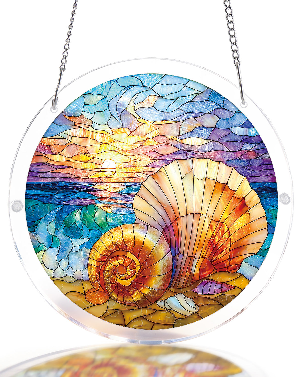 kaayee-suncatcher-puzzle-ocean-echo-shell-fensterdeko-muschel-acryl image 1