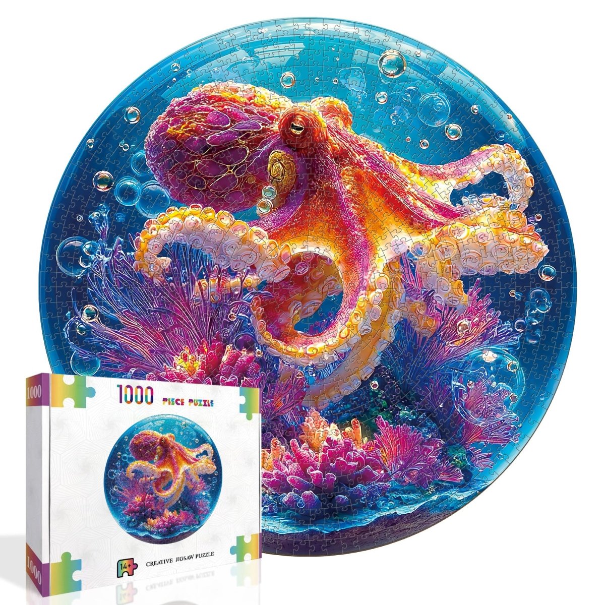 kaayee-cardboard-deep-sea-octopus-puzzle-1000-teile-standard-edition-rund image 2