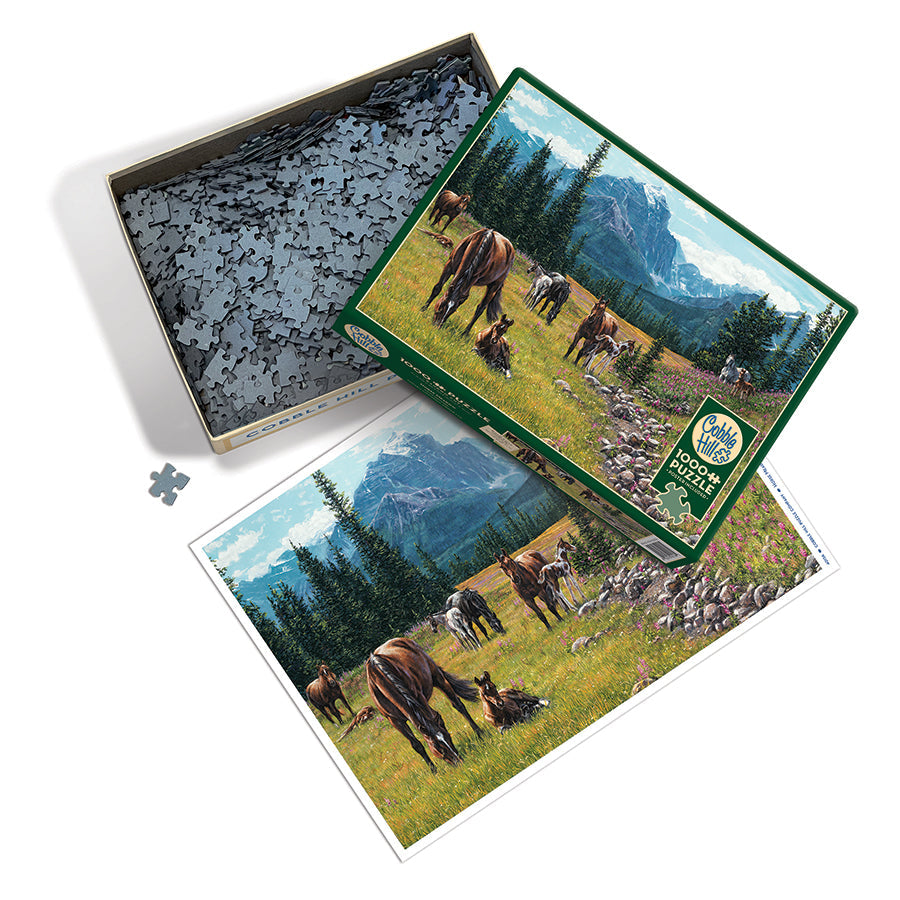 cobble-hill-1000-piece-horse-meadow-puzzle-1000-teile-pferde image 3