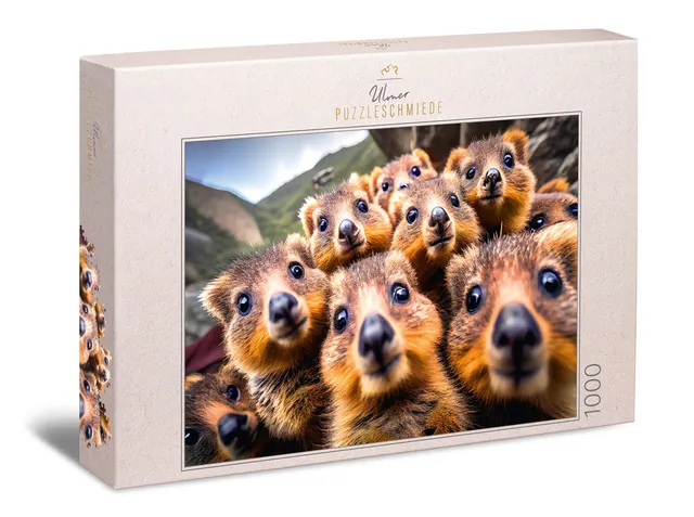 ulmer-puzzleschmiede-gangs-of-australia-1000-teile-puzzle-quokka image 1