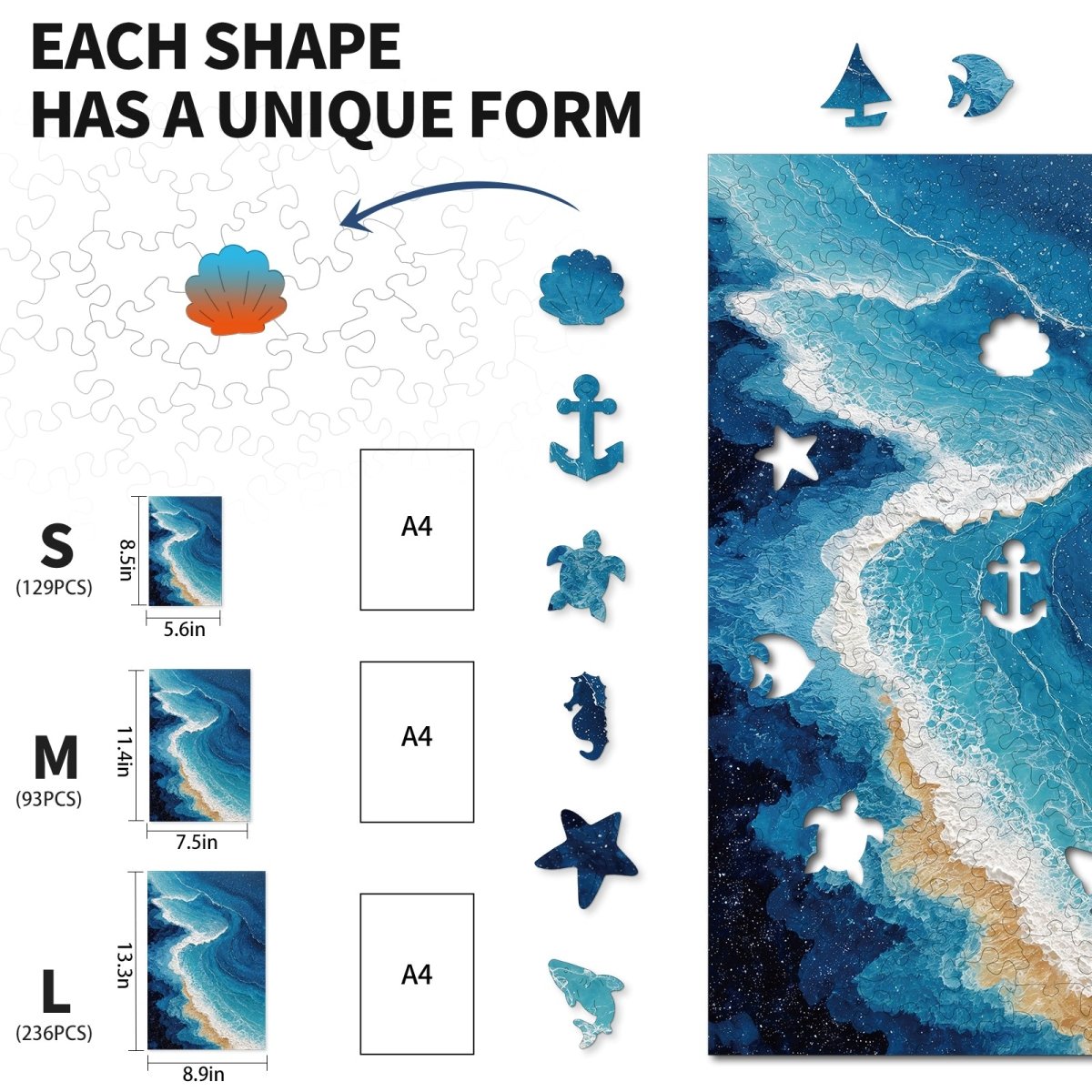 kaayee-ocean-waves-holzpuzzle-welle-medium image 7
