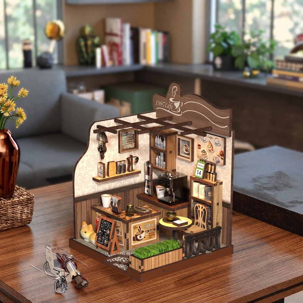 kaayee-miniature-house-rural-coffee-shop-miniaturhaus-caf-bausatz image 6