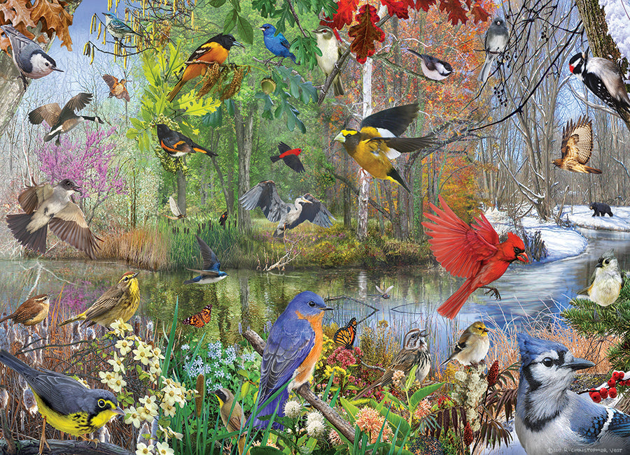 cobble-hill-birds-of-the-season-puzzle-1000-teile-v-gel image 2