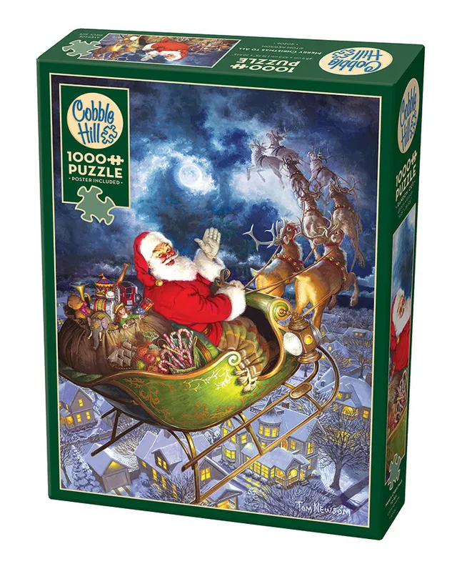 cobble-hill-1000-merry-christmas-to-all-puzzle-1000-teile-santa image 1