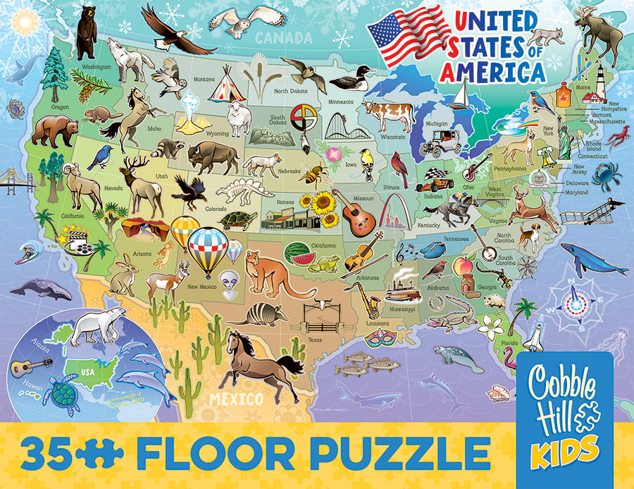 cobble-hill-floor-puzzles-map-of-the-usa-bodenpuzzle-35-teile-karte image 5