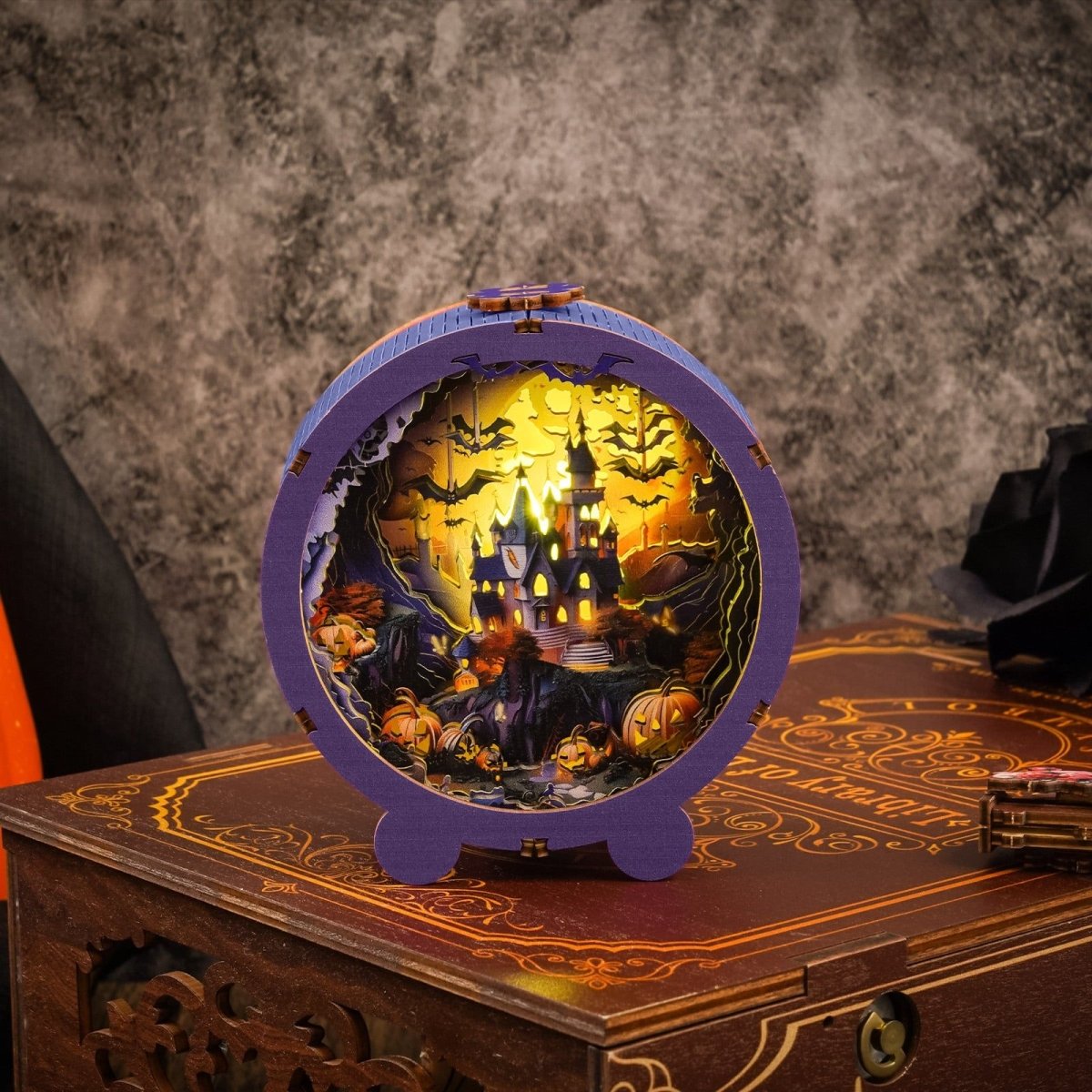 kaayee-night-light-halloween-castle-holz-nachtlicht-led image 3