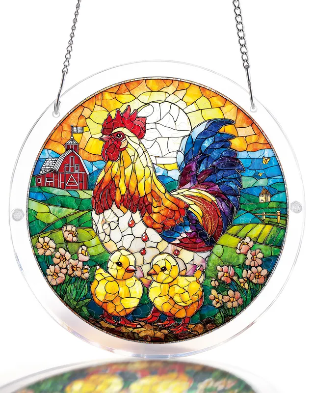 kaayee-golden-dawn-rooster-suncatcher-puzzle-small image 1