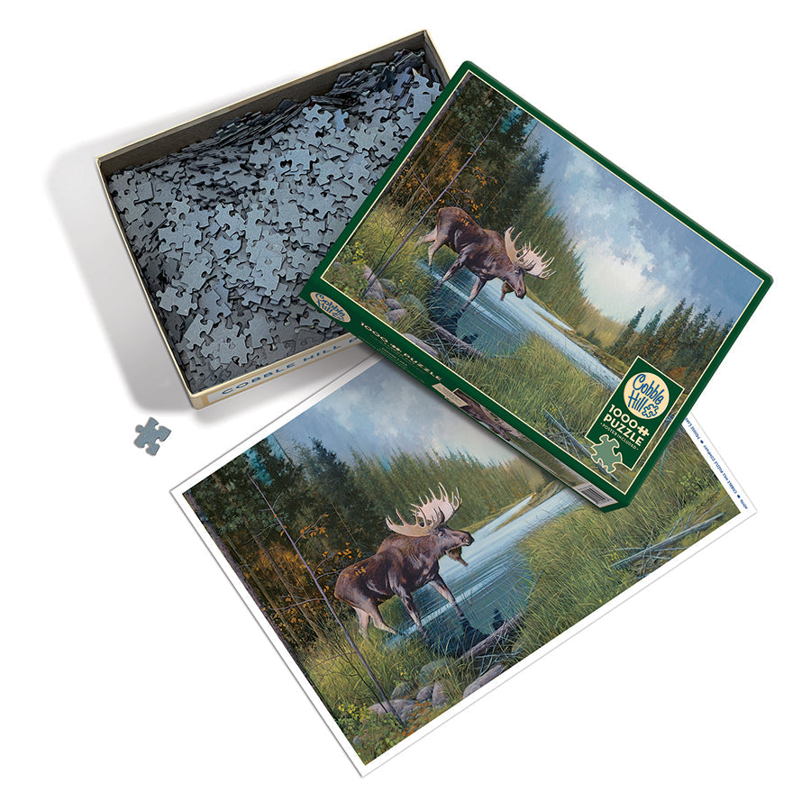cobble-hill-1000-piece-moose-lake-puzzle-1000-teile-elch image 3