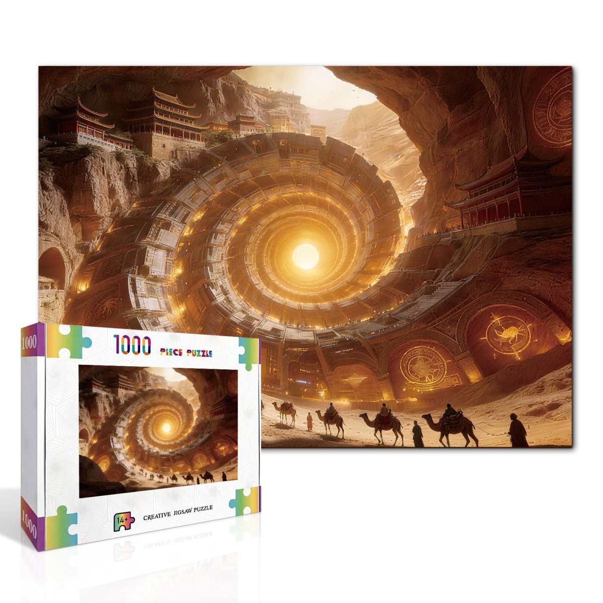 kaayee-golden-gatewheel-puzzle-1000-teile-eco-white-board image 2