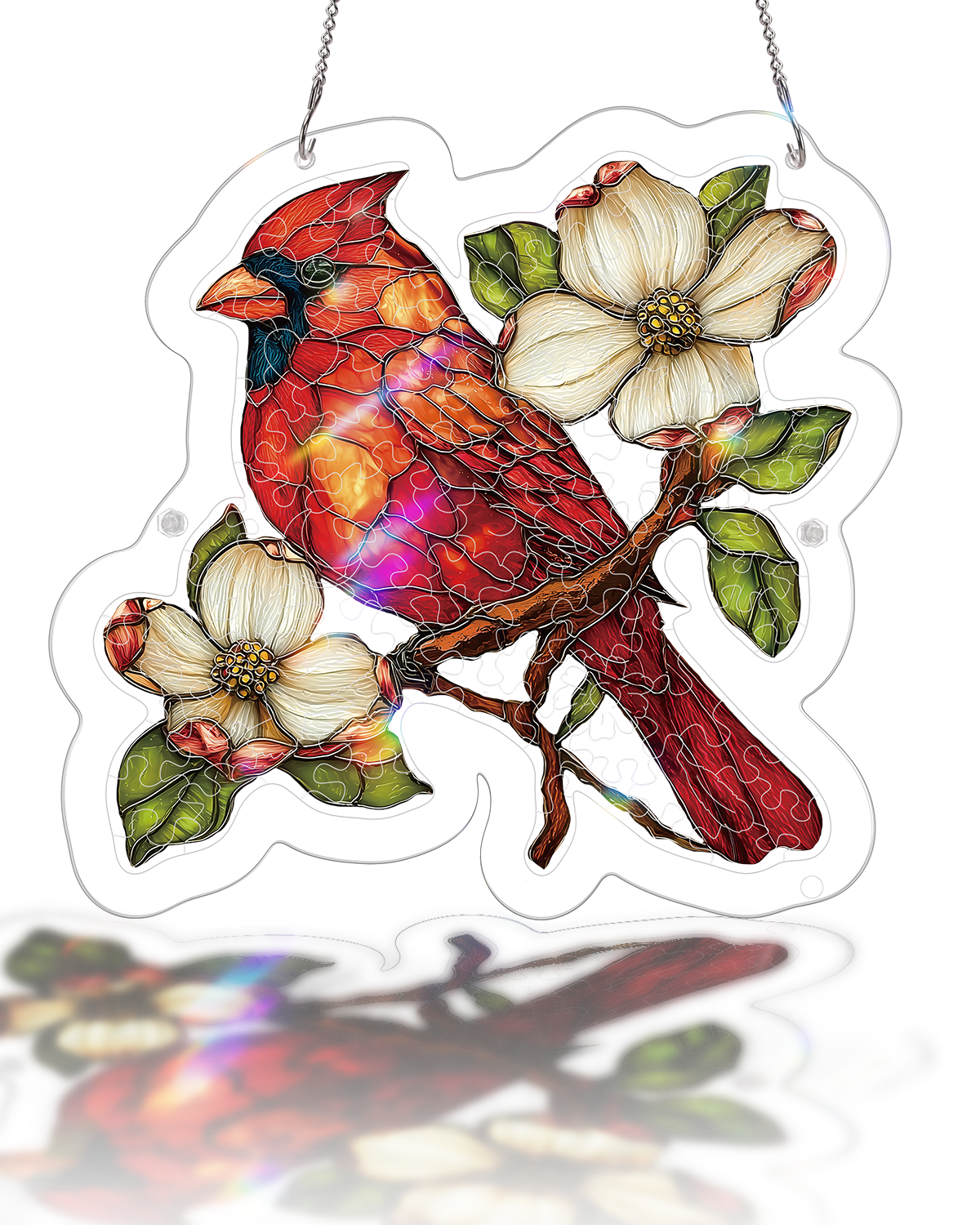 kaayee-suncatcher-puzzle-magnolia-cardinal-fensterbild-medium image 1