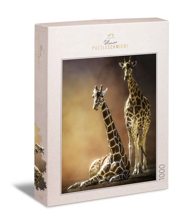ulmer-puzzleschmiede-giraffen-liebe-puzzle-1000-teile-afrika image 1