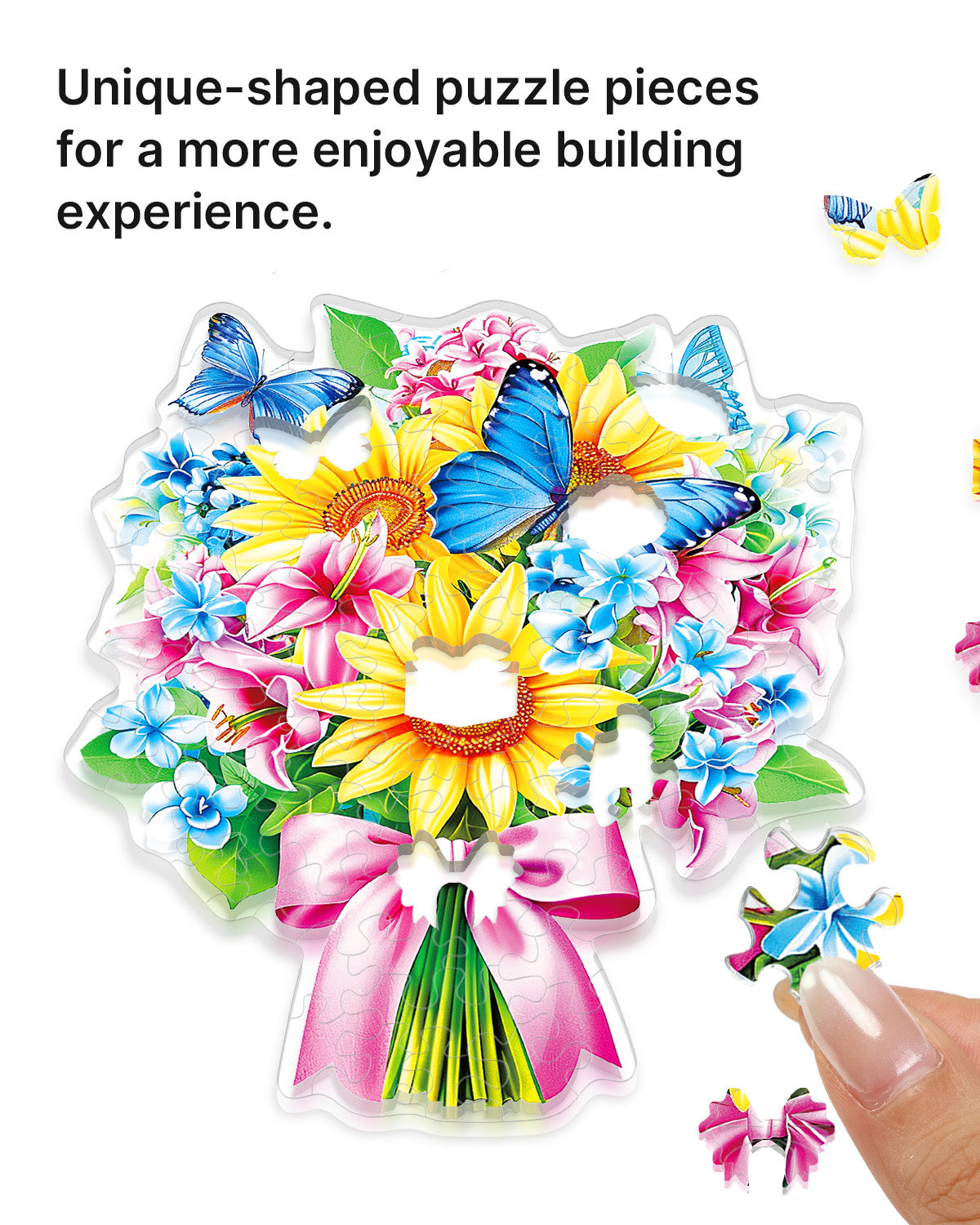 kaayee-suncatcher-puzzle-sunflower-butterfly-acrylaufsteller image 2