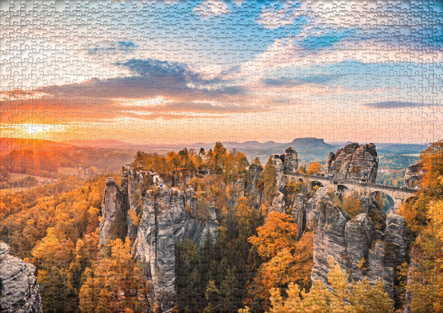 ulmer-puzzleschmiede-puzzle-1000-teile-basteibr-cke-abendrot image 2