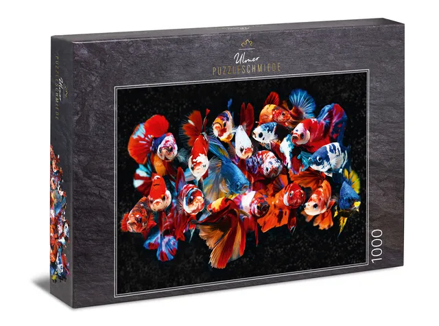 ulmer-puzzleschmiede-koi-puzzle-1000-teile-fische-bunt image 1