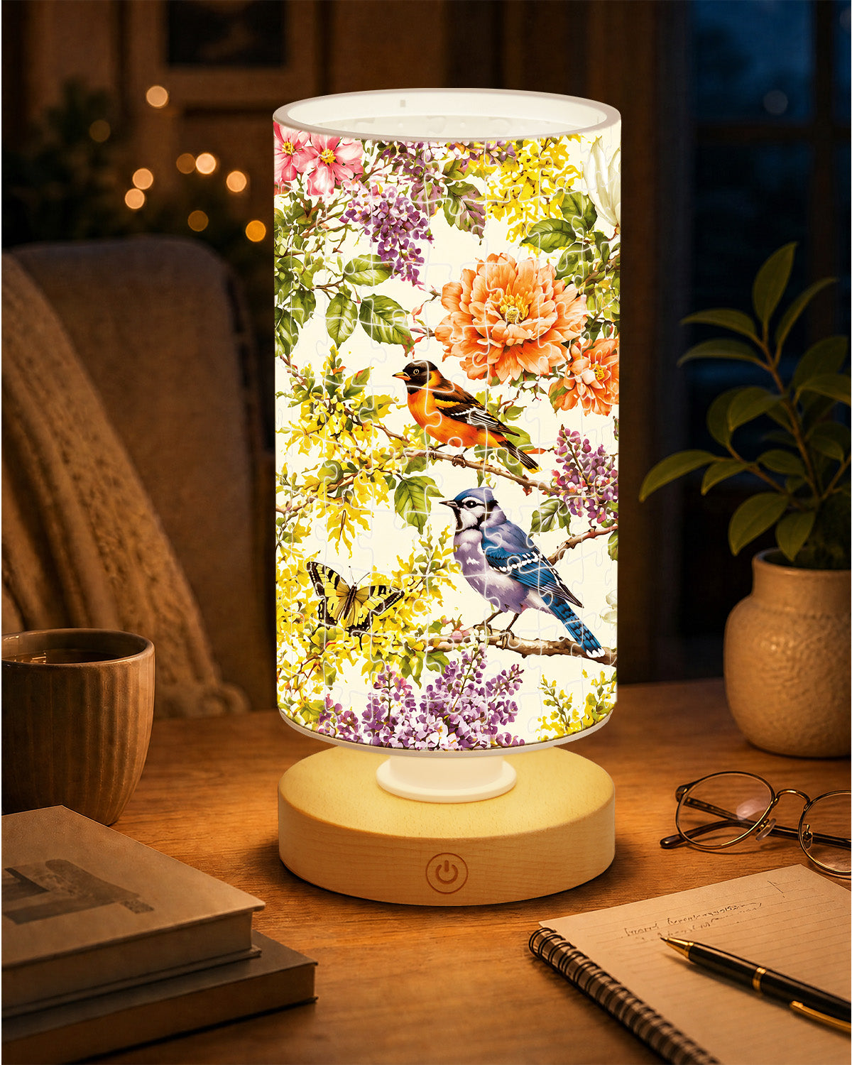 kaayee-night-light-birdsong-blossom-garden-acryl-puzzle-lampe image 3