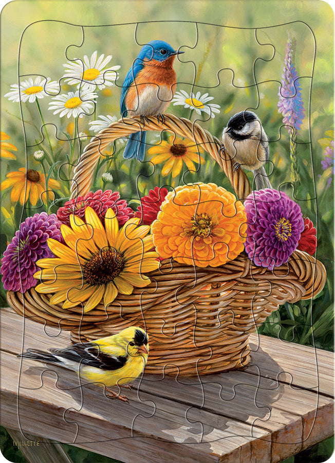 cobble-hill-bluebird-bouquet-35-teile-rahmenpuzzle-blumen image 1