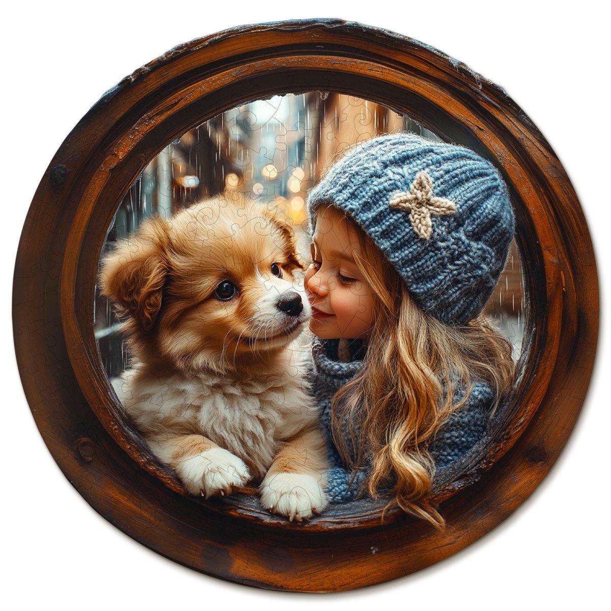 kaayee-hund-und-kind-holzpuzzle-medium-familie image 1