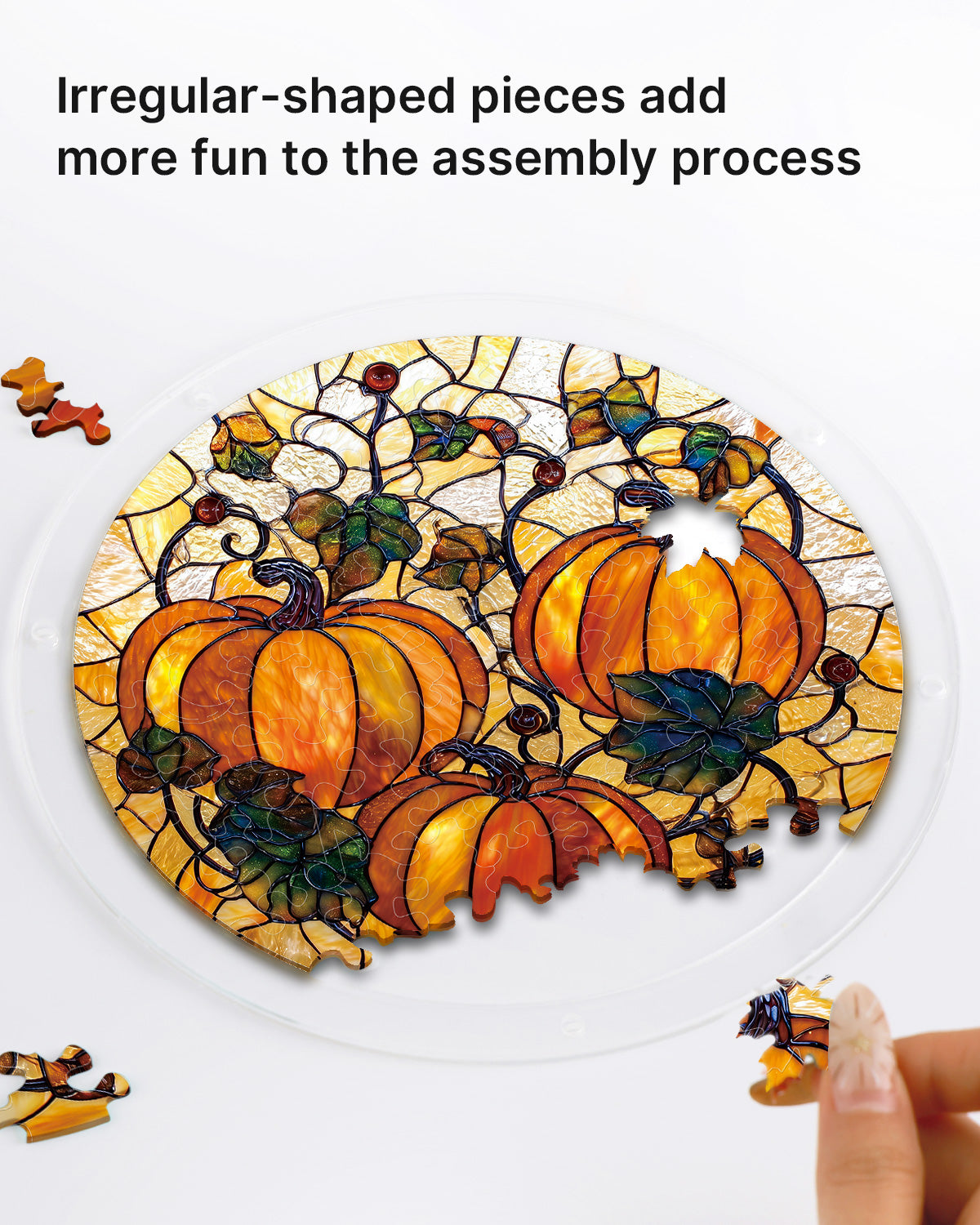 kaayee-harvest-pumpkin-suncatcher-puzzle-medium-acryl image 2