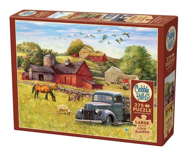 cobble-hill-easy-handling-summer-afternoon-puzzle-275-teile-farm image 1