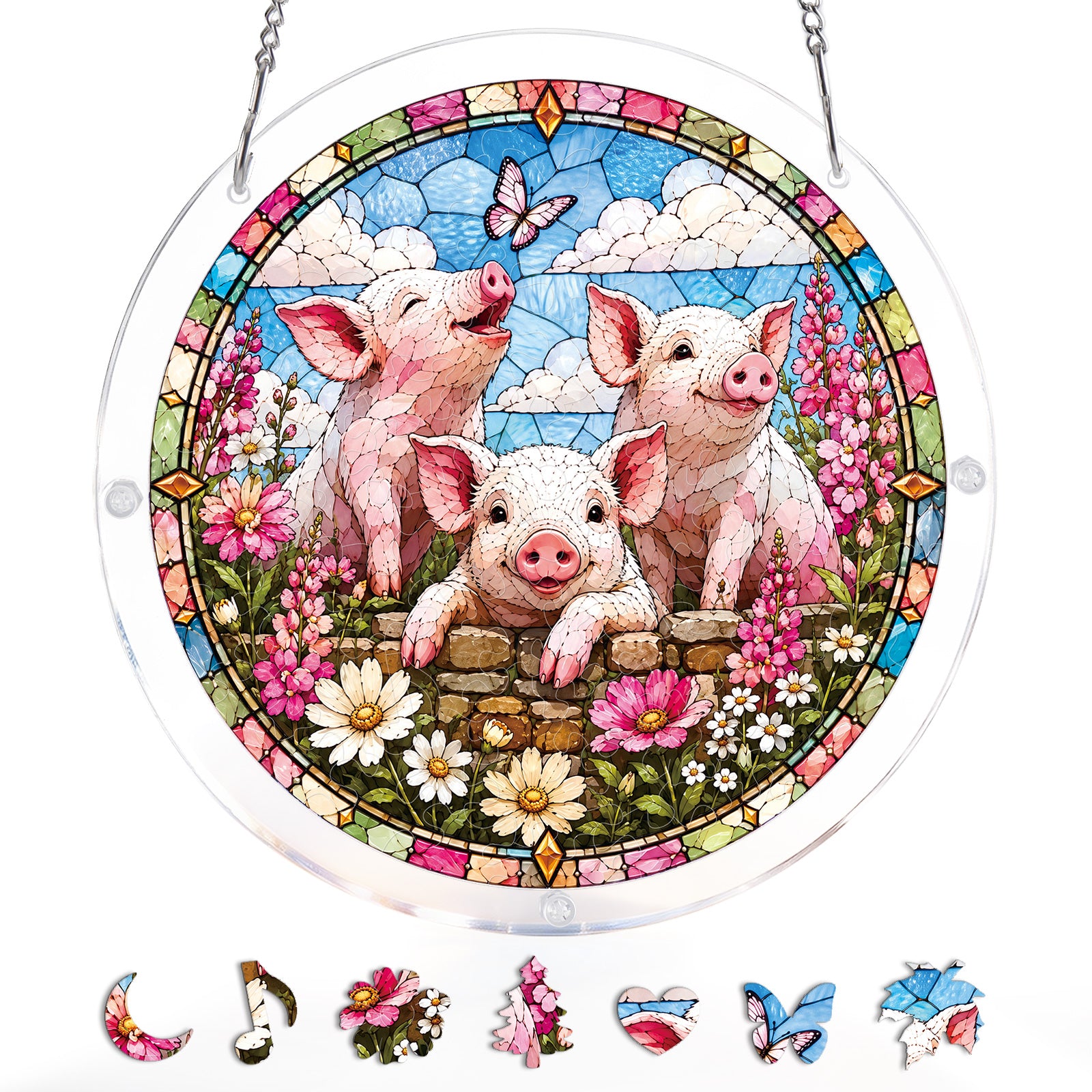 kaayee-suncatcher-meadow-piglets-acryl-fensterbild-medium image 3