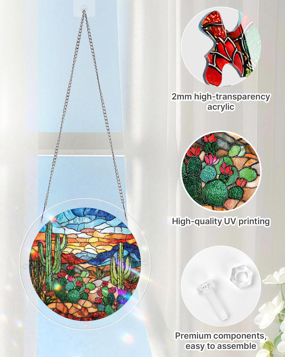 kaayee-suncatcher-puzzle-desert-cactus-suncatcher-small-18-8-cm image 4