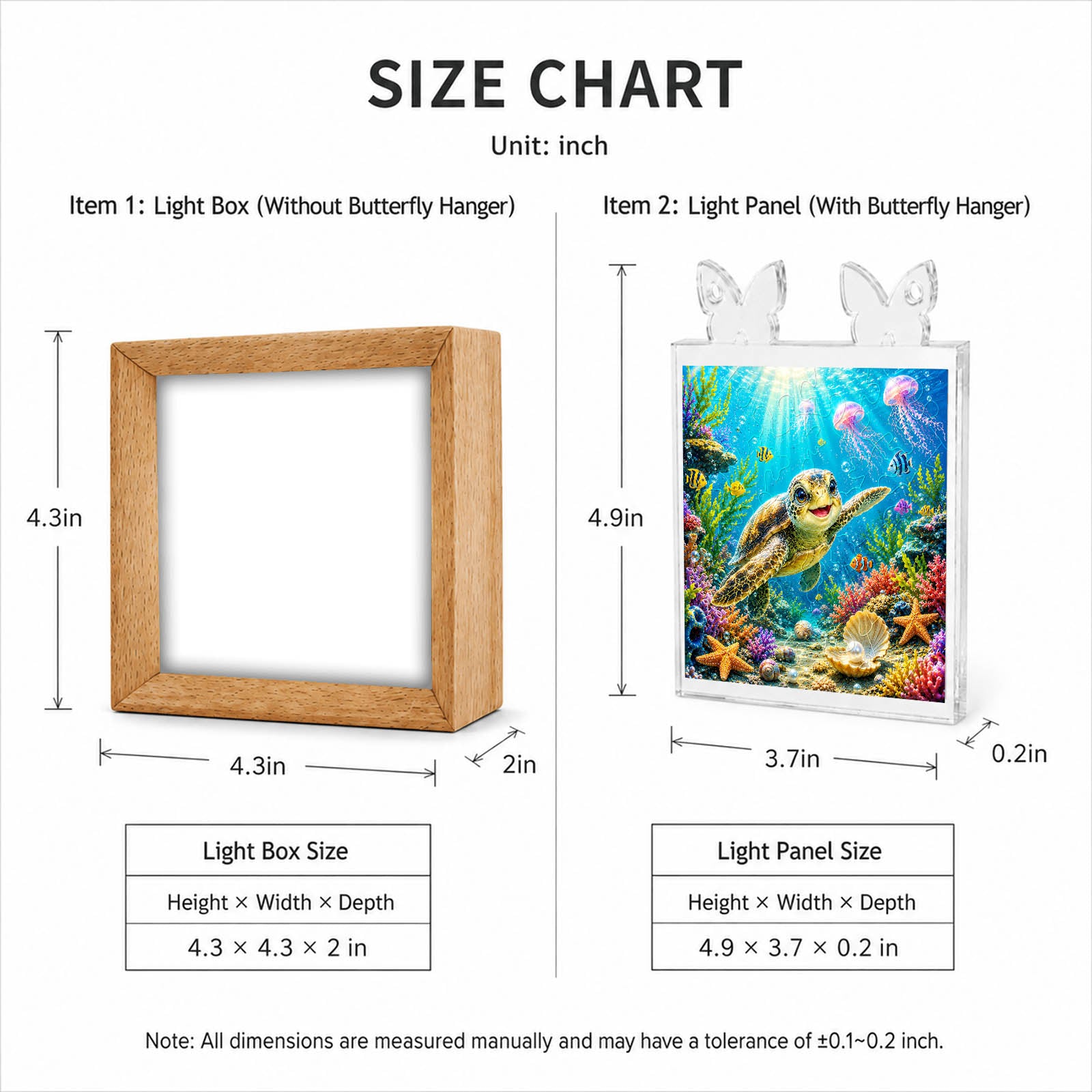 kaayee-night-light-coral-sea-turtle-holzrahmen-led image 4
