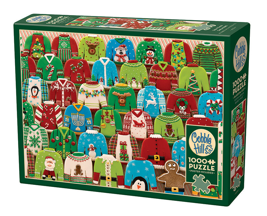 cobble-hill-1000-piece-ugly-xmas-sweaters-puzzle-1000-teile-weihnachten image 1