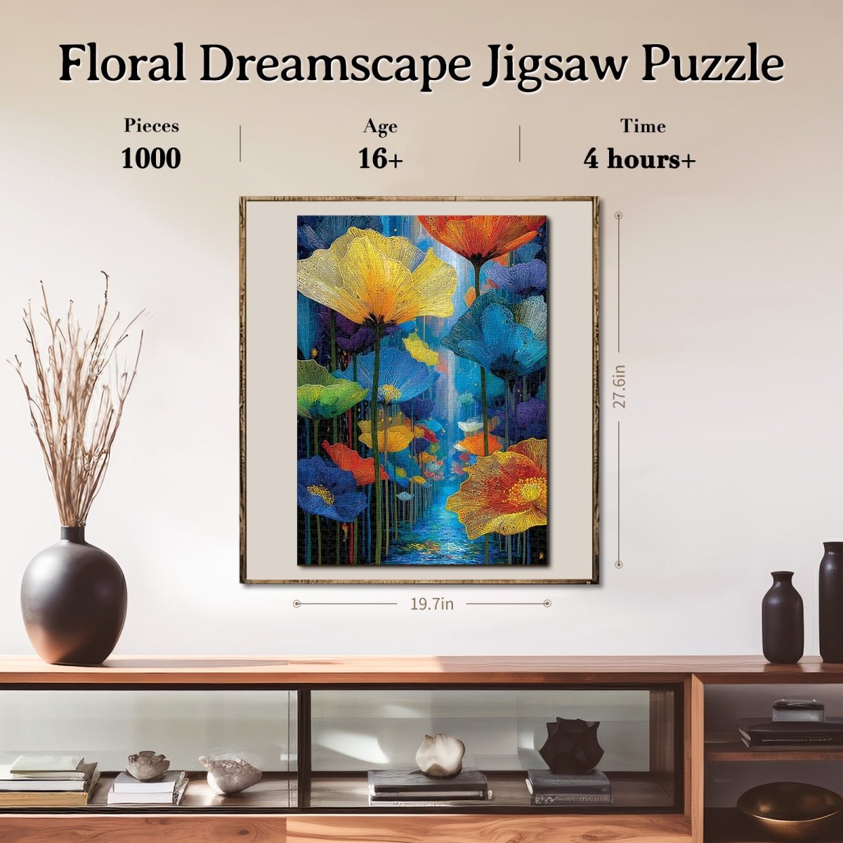 kaayee-cardboard-puzzle-floral-dreamscape-1000-teile-standard image 6
