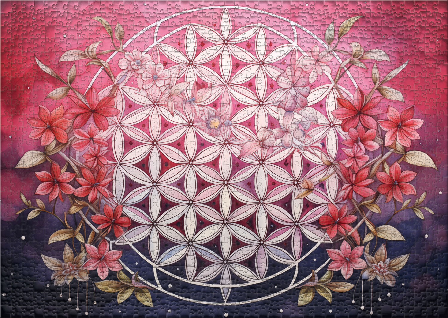 ulmer-puzzleschmiede-puzzle-1000-teile-blume-des-lebens-mandala-2 image 2